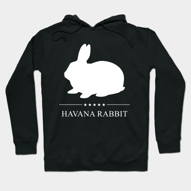 Havana Rabbit White Silhouette Hoodie by millersye